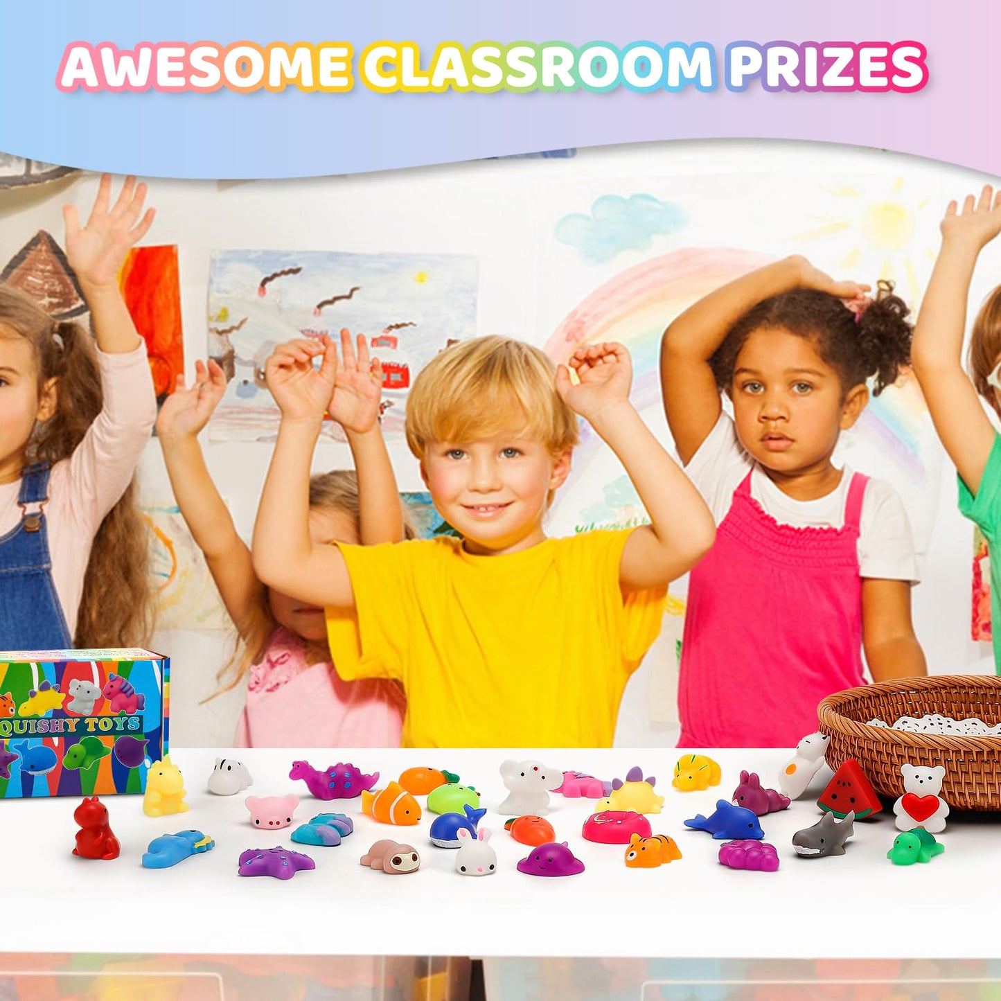 Resumplan 30-Pack Mochi Squishies – Bulk Party Favors, Kids’ Toys & Classroom Prizes