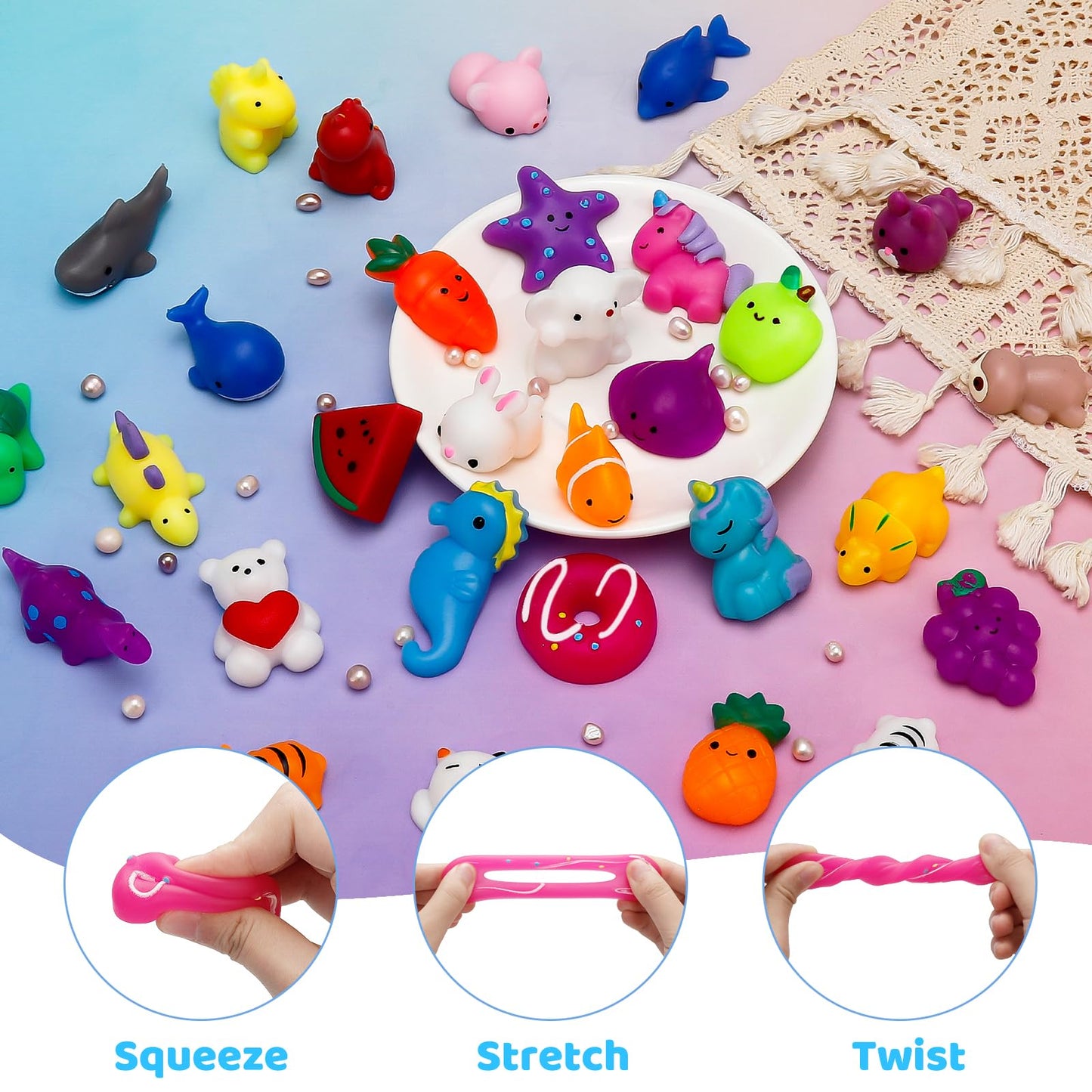 Resumplan 30-Pack Mochi Squishies – Bulk Party Favors, Kids’ Toys & Classroom Prizes