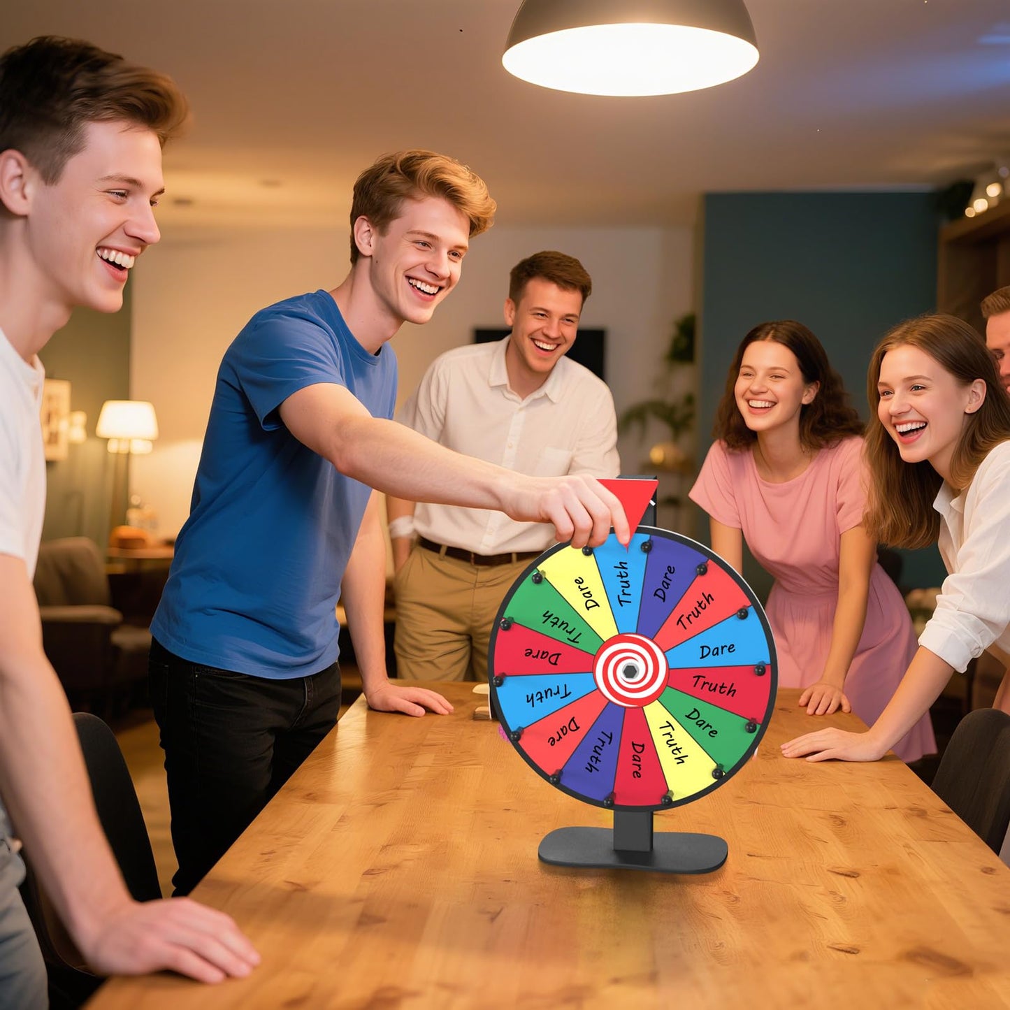 Retbtnm 12 Inch Prize Wheel – 14 Slots, Heavy-Duty Spinner for Classrooms & Parties