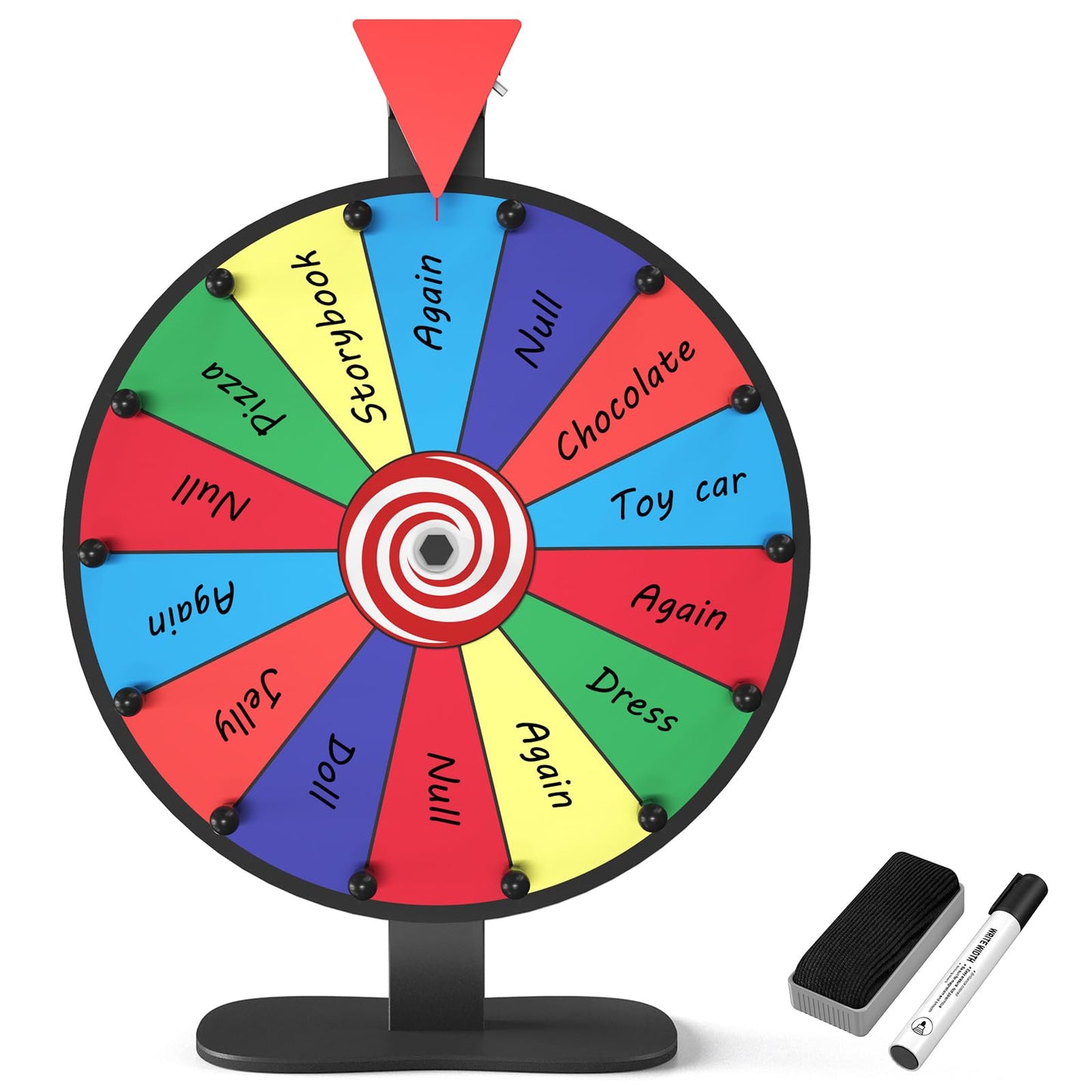 Retbtnm 12 Inch Prize Wheel – 14 Slots, Heavy-Duty Spinner for Classrooms & Parties