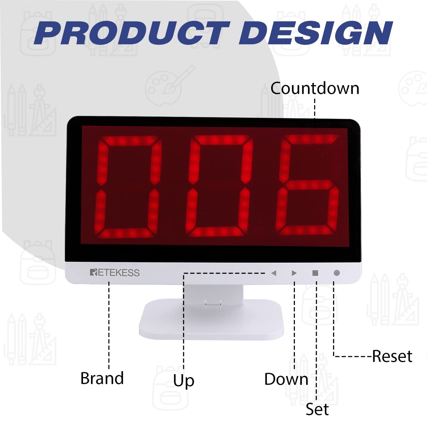 Retekess TM101 Jeopardy Buzzers – 32-Button Quiz Buzzer System, 262ft Range, Classroom & Family Game Night