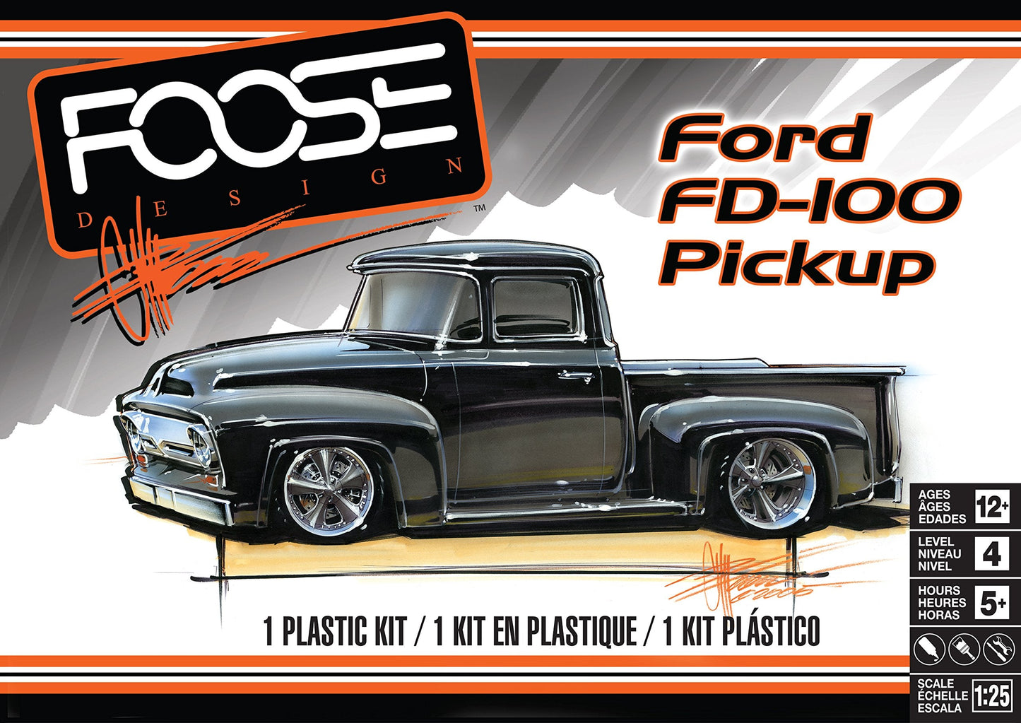 Revell Foose Ford FD-100 Pickup Model Kit – 1:25 Scale, 78-Piece Craft Kit