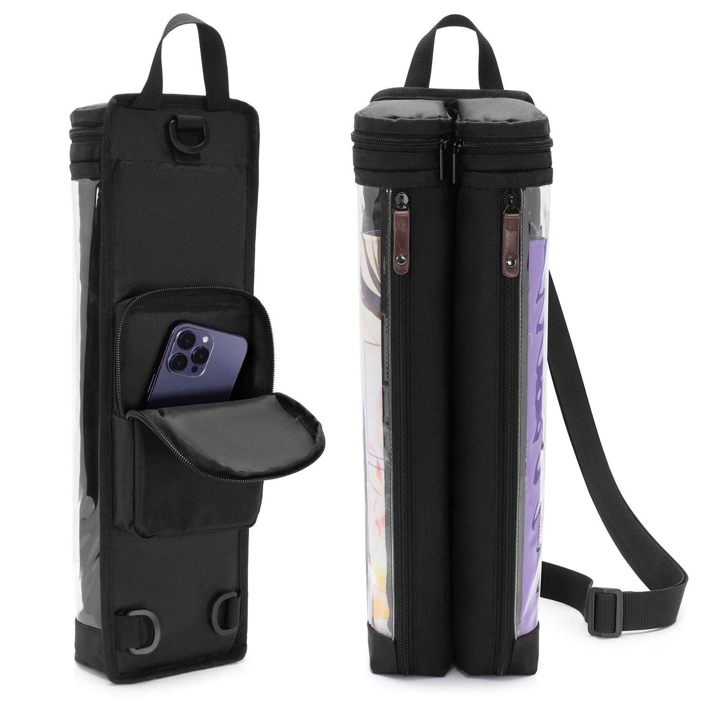 Rexmica Playmat Tube Case for 2 Mats | TCG/MTG Playmat Storage with Dice Holder