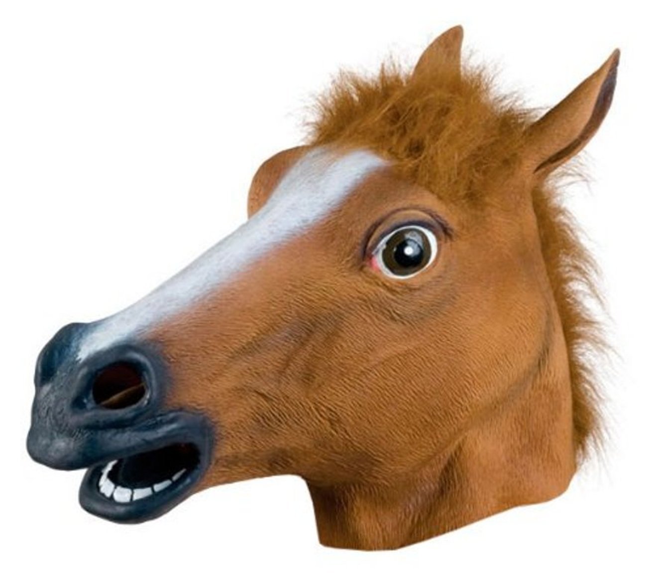 REYINL Kingmys Latex Horse Head Mask (Brown) – Comfortable 100% Natural Latex Costume Accessory