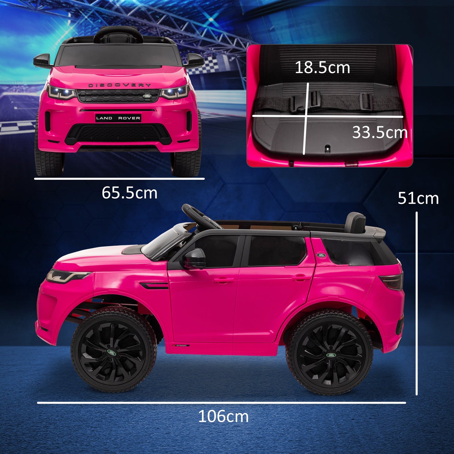 AIYAPLAY Land Rover Licensed Kids Electric Car w/ Remote Music