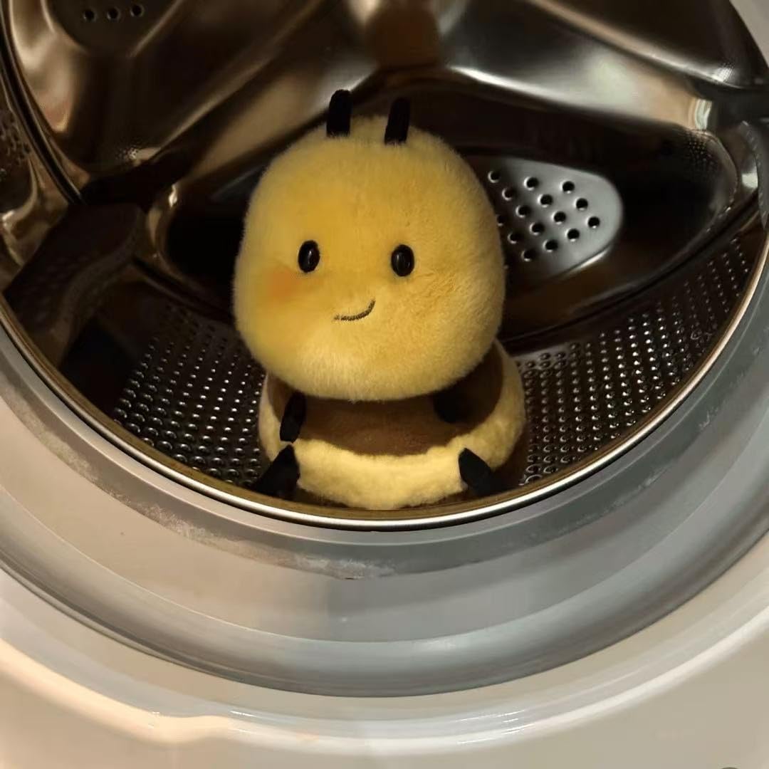 RHHSSE Chubby Smiling Bee Plush - Soft Bumblebee Plush Toy (8 inch)