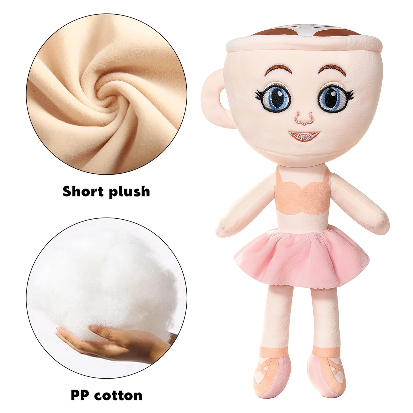 RHMKTC Italian Brainrot Plush Toy 10-Inch Ballerina Cappuccina – Collectible Meme Plush for Fans