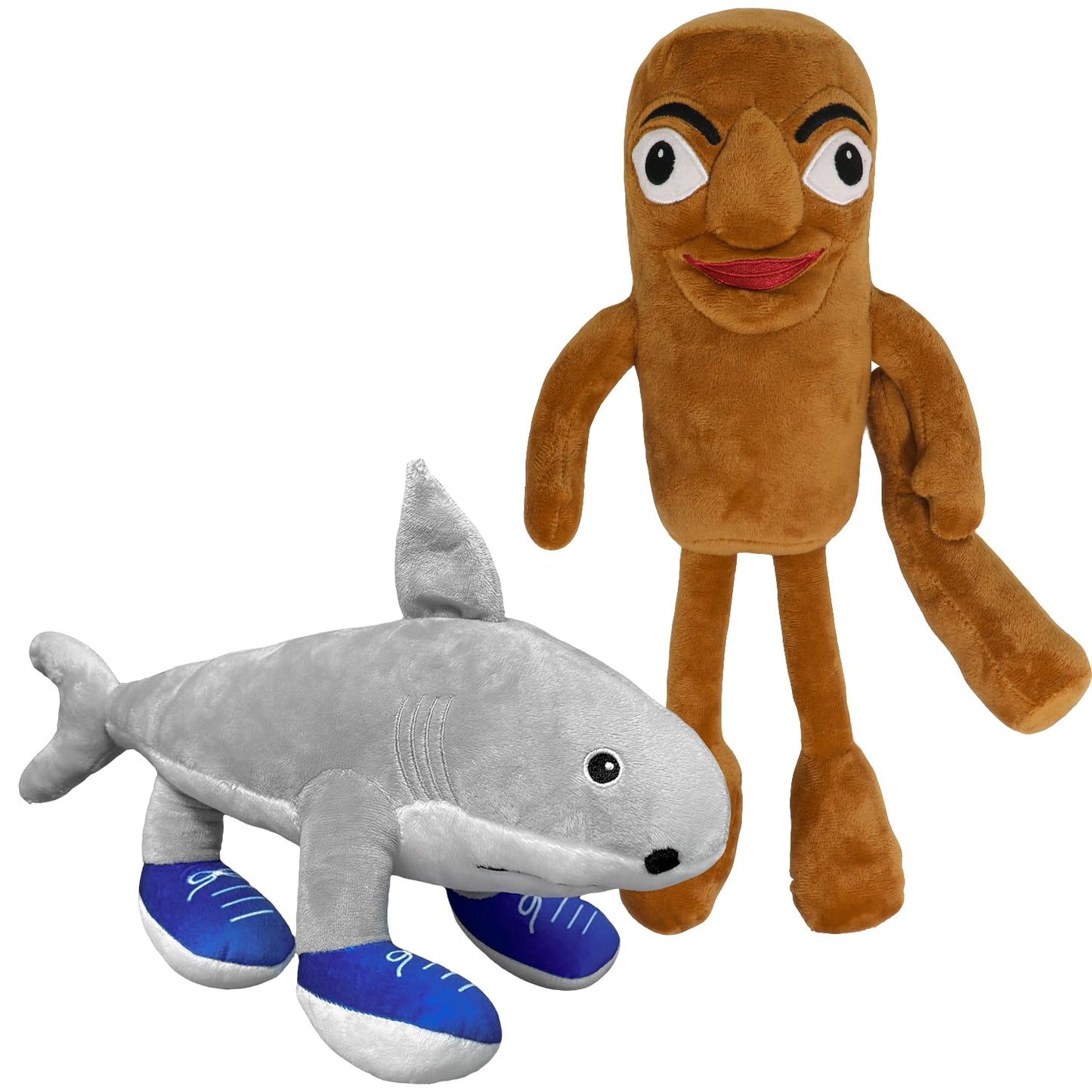 RHMKTC 2Pcs Italian Brainrot Plush: Tung Sahur & Tralalero 14in Meme Dolls