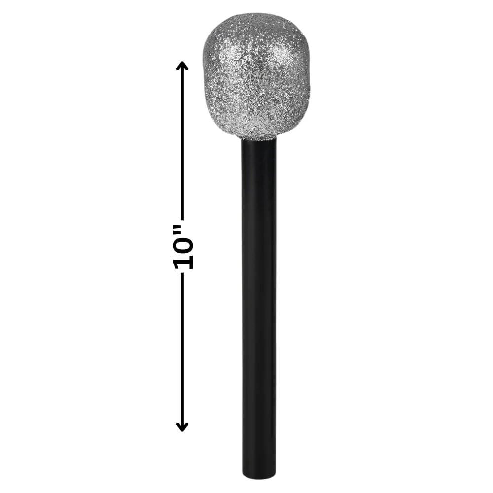 Rhode Island Novelty 10-Inch Glitter Microphone — One Per Order