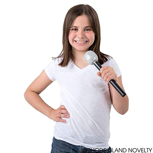 Rhode Island Novelty 10-Inch Glitter Microphone — One Per Order