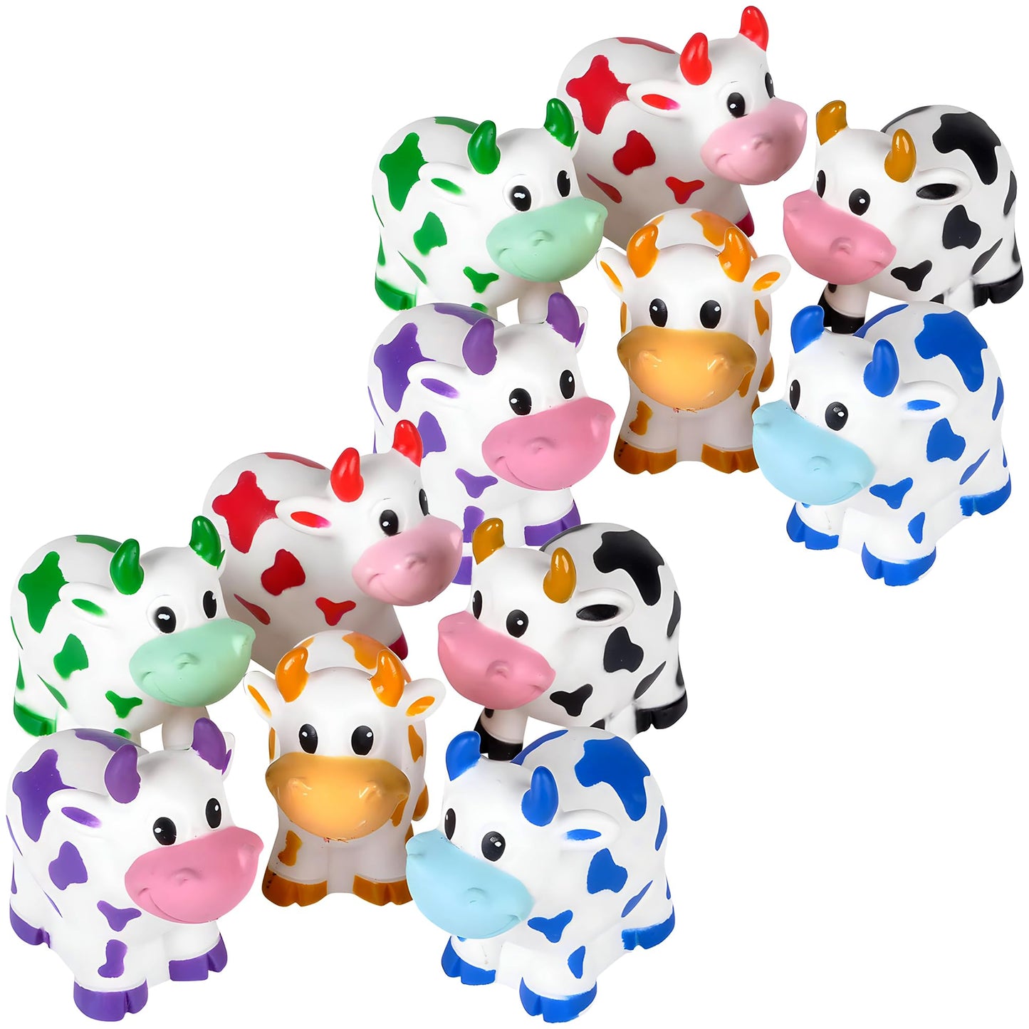 Rhode Island Novelty 2in Rubber Water Squirting Cows – Assorted Dozen