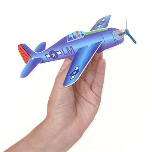 Rhode Island Novelty 8-Inch Glider Planes — Pack of 12 Multicolor Flying Toys
