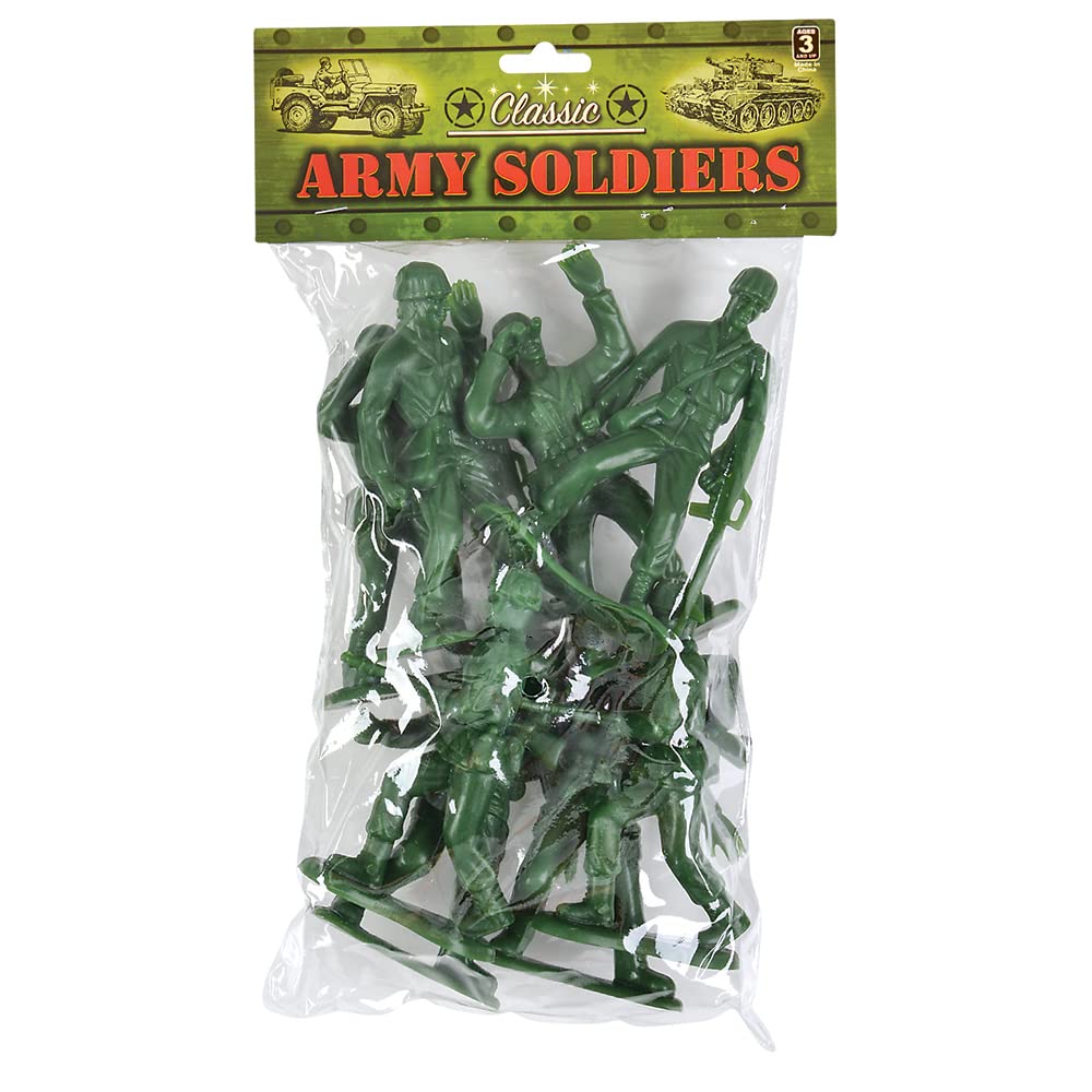 Rhode Island Novelty 4-Inch Army Men Set — 8 Assorted Figures