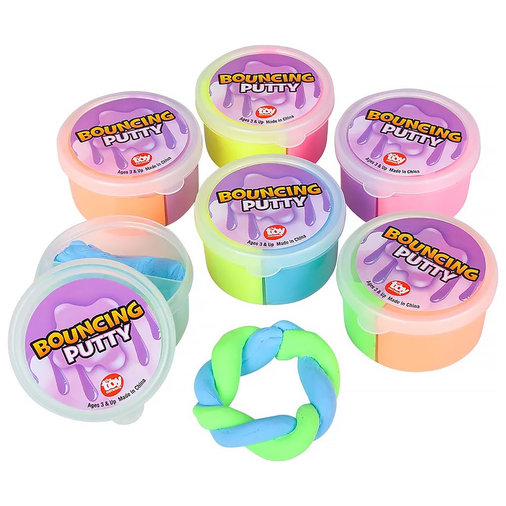 Rhode Island Novelty Bouncy Putty – 2.75-Inch, Two Colors in Display Box