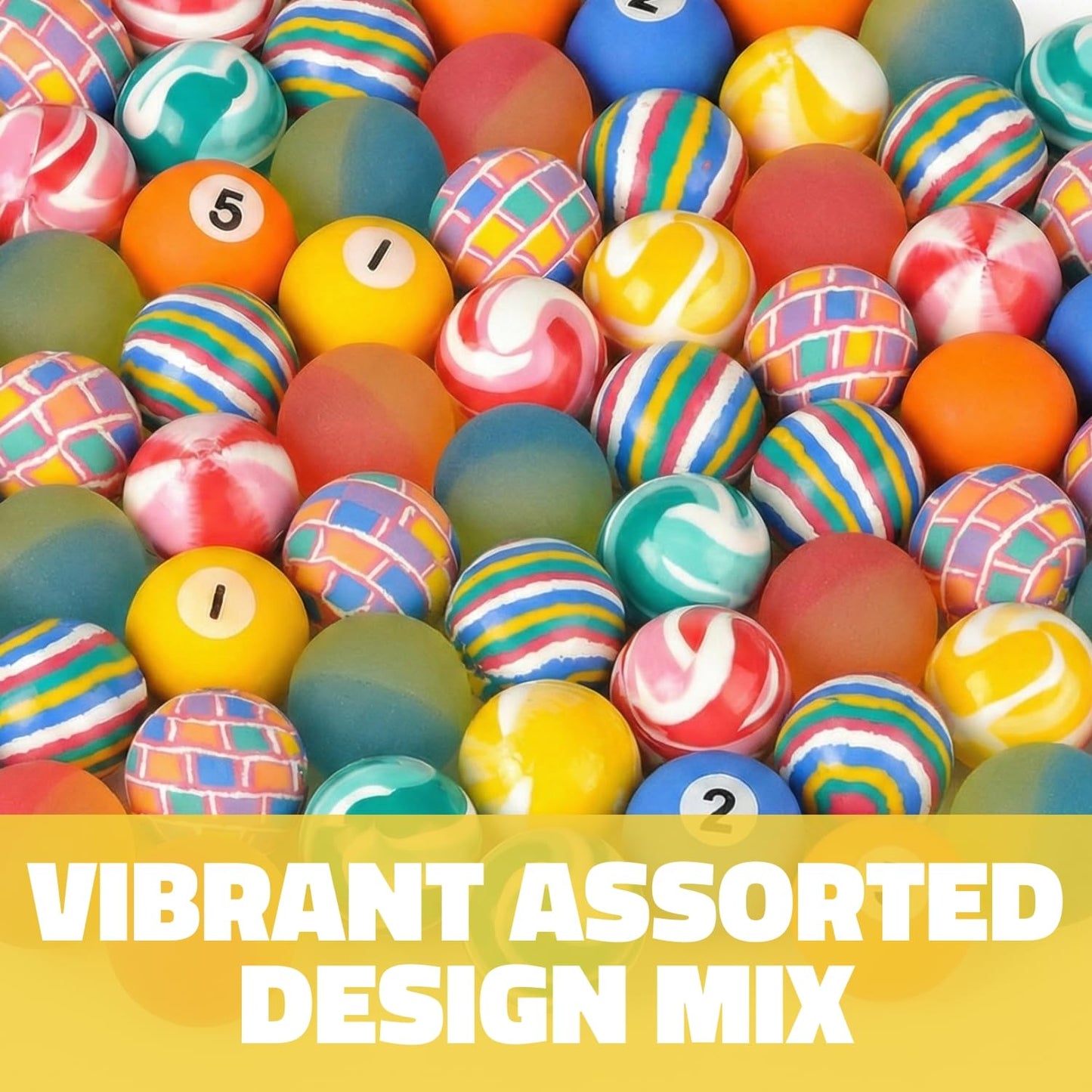 Rhode Island Novelty 38mm Hi-Bounce Ball Mix (50 Pieces) – Assorted Color Bulk Pack