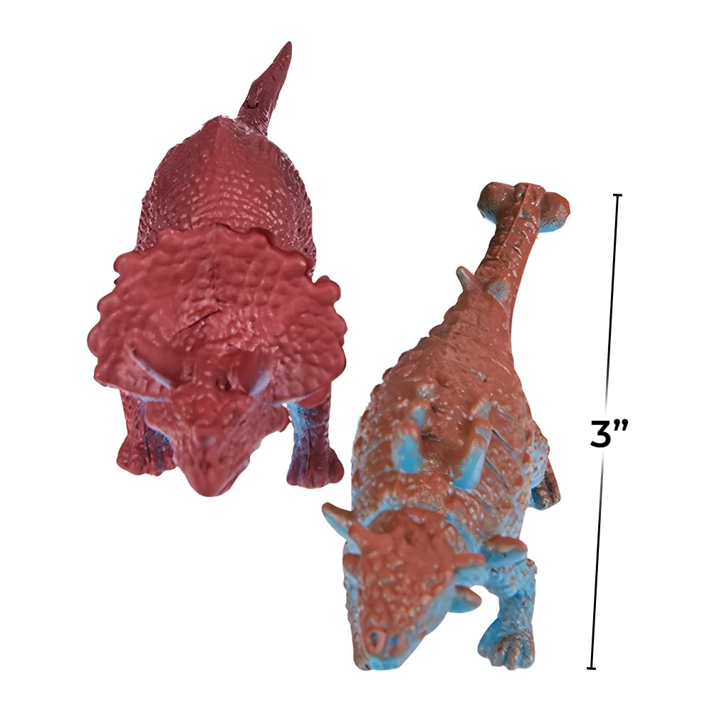Rhode Island Novelty 3-Inch Mini Dinosaurs — 12 Assorted Figures