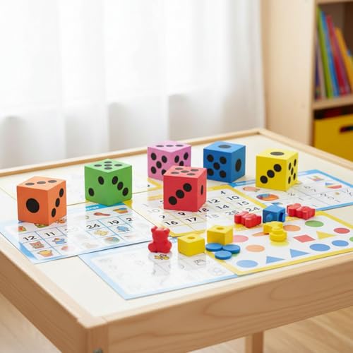 Rhode Island Novelty 12-Pack Foam Dice – 1.5-Inch Giant Dice for Games & Math Teaching