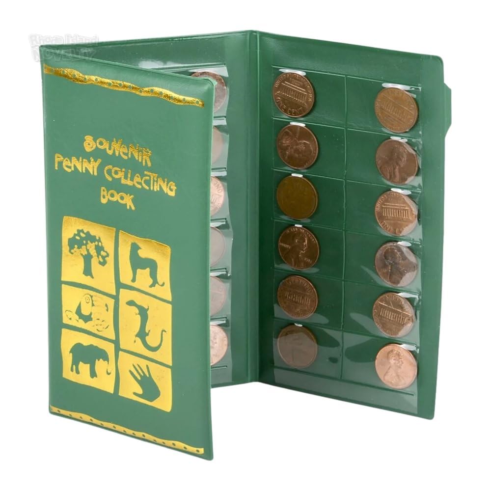 Rhode Island Novelty Green Zoo Penny Collecting Book – One Per Order