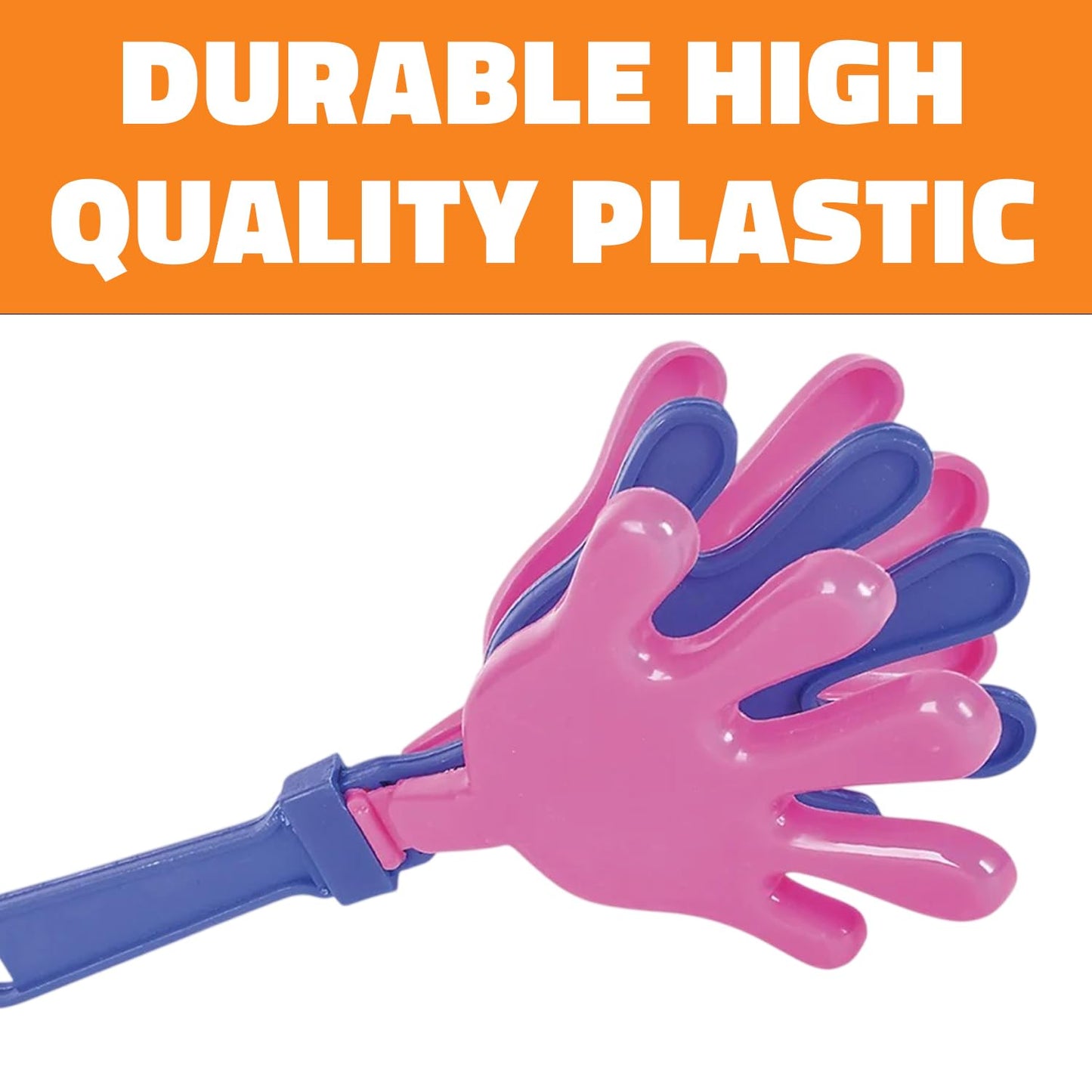 Rhode Island Novelty 7.5-Inch Hand Clapper – Colorful Party Sound Makers