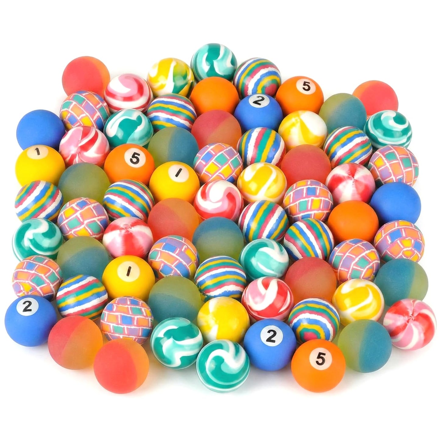 Rhode Island Novelty 38mm Hi-Bounce Ball Mix (50 Pieces) – Assorted Color Bulk Pack