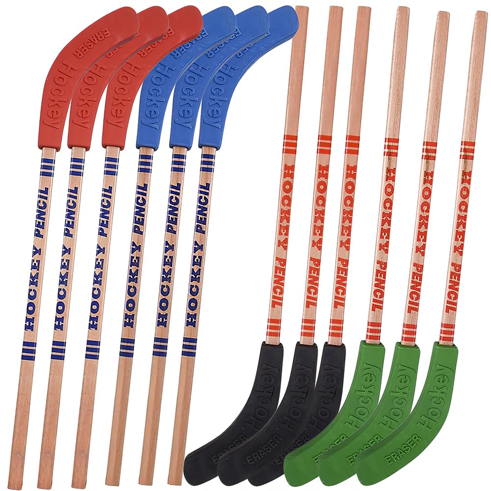 Rhode Island Novelty Hockey Stick Pencils, 12 Pack