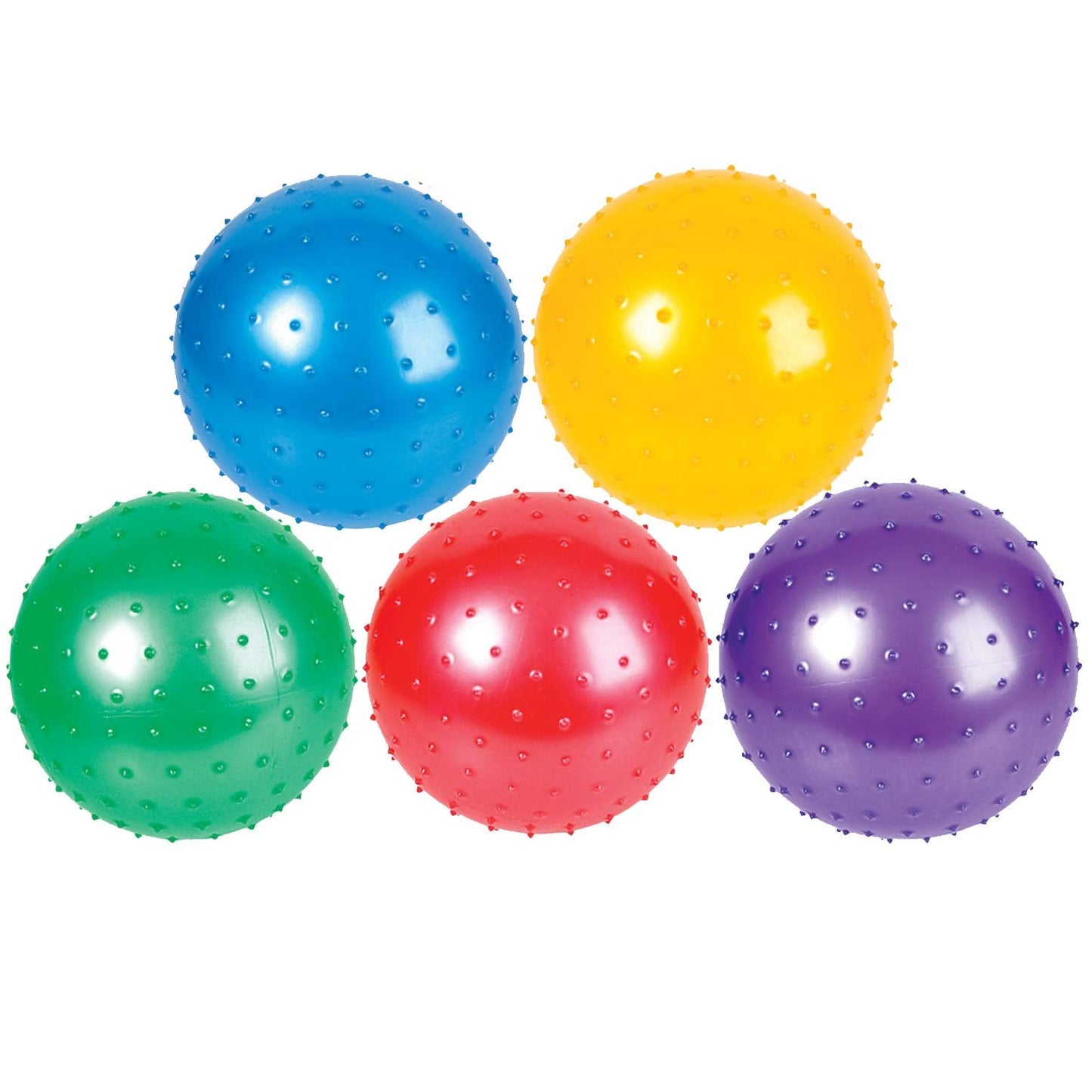Rhode Island Novelty 7-Inch Knobby Balls – 5 Pack, Assorted Colors