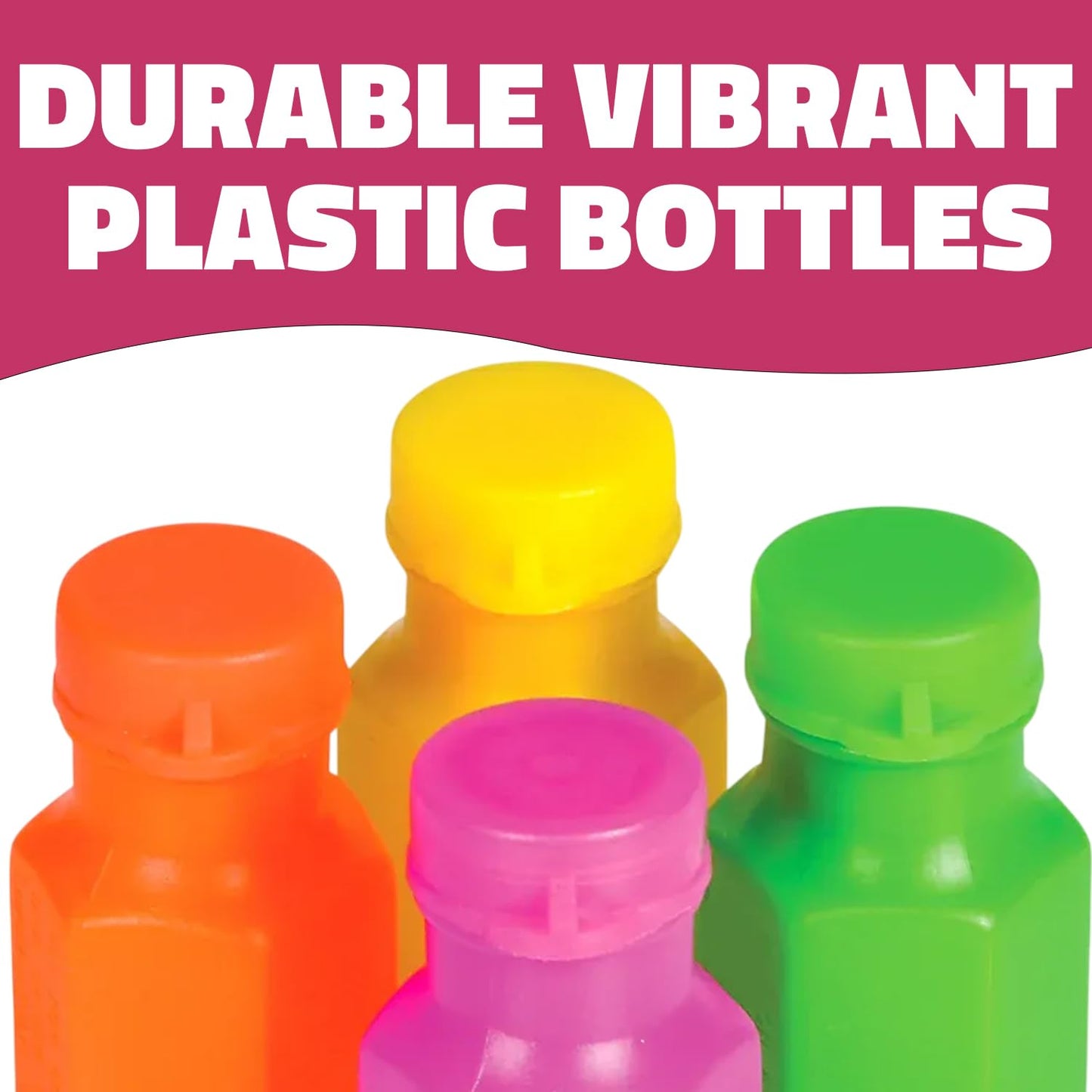 Rhode Island Novelty 1.75 Inch Neon Bubble Bottles – Pack of 48
