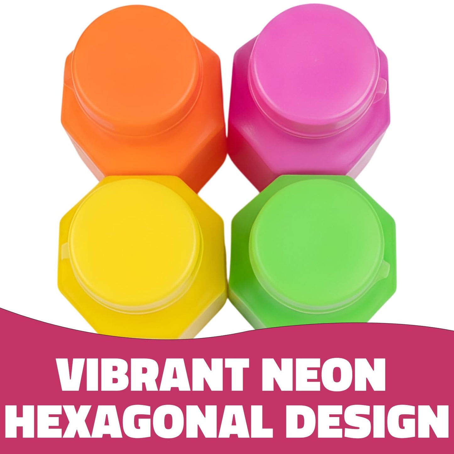 Rhode Island Novelty 1.75 Inch Neon Bubble Bottles – Pack of 48