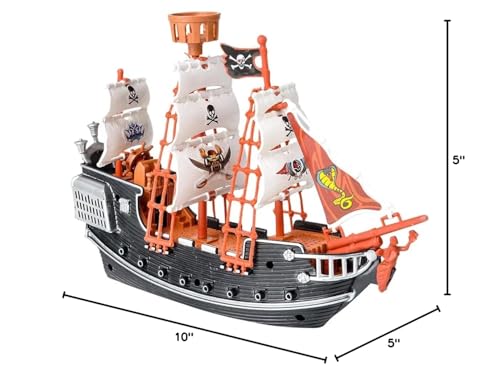 Rhode Island Novelty 10-Inch Pirate Boat – One Per Order | Adventure Toy for Kids