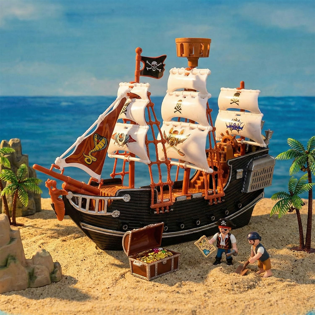 Rhode Island Novelty 10-Inch Pirate Boat – One Per Order | Adventure Toy for Kids