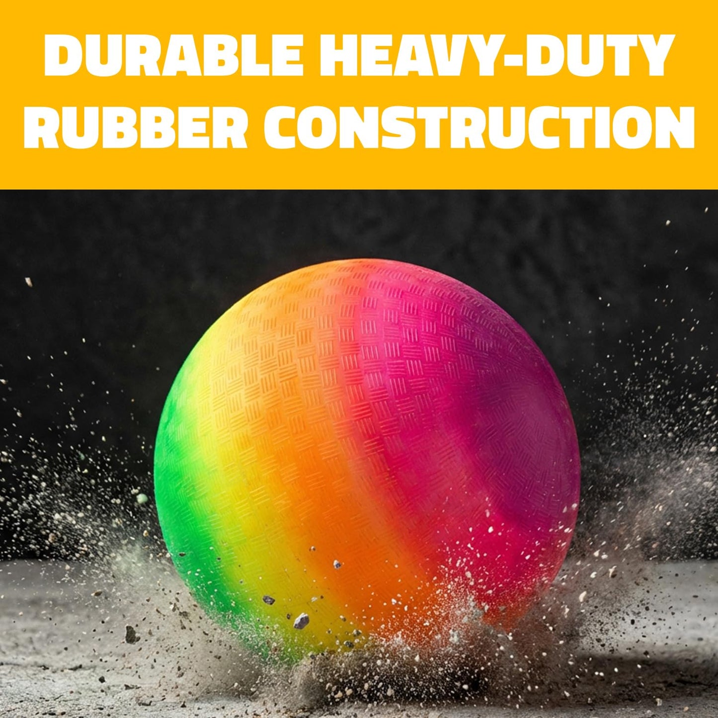 Rhode Island Novelty 16-Inch Rainbow Playground Ball – Durable Indoor & Outdoor Fun