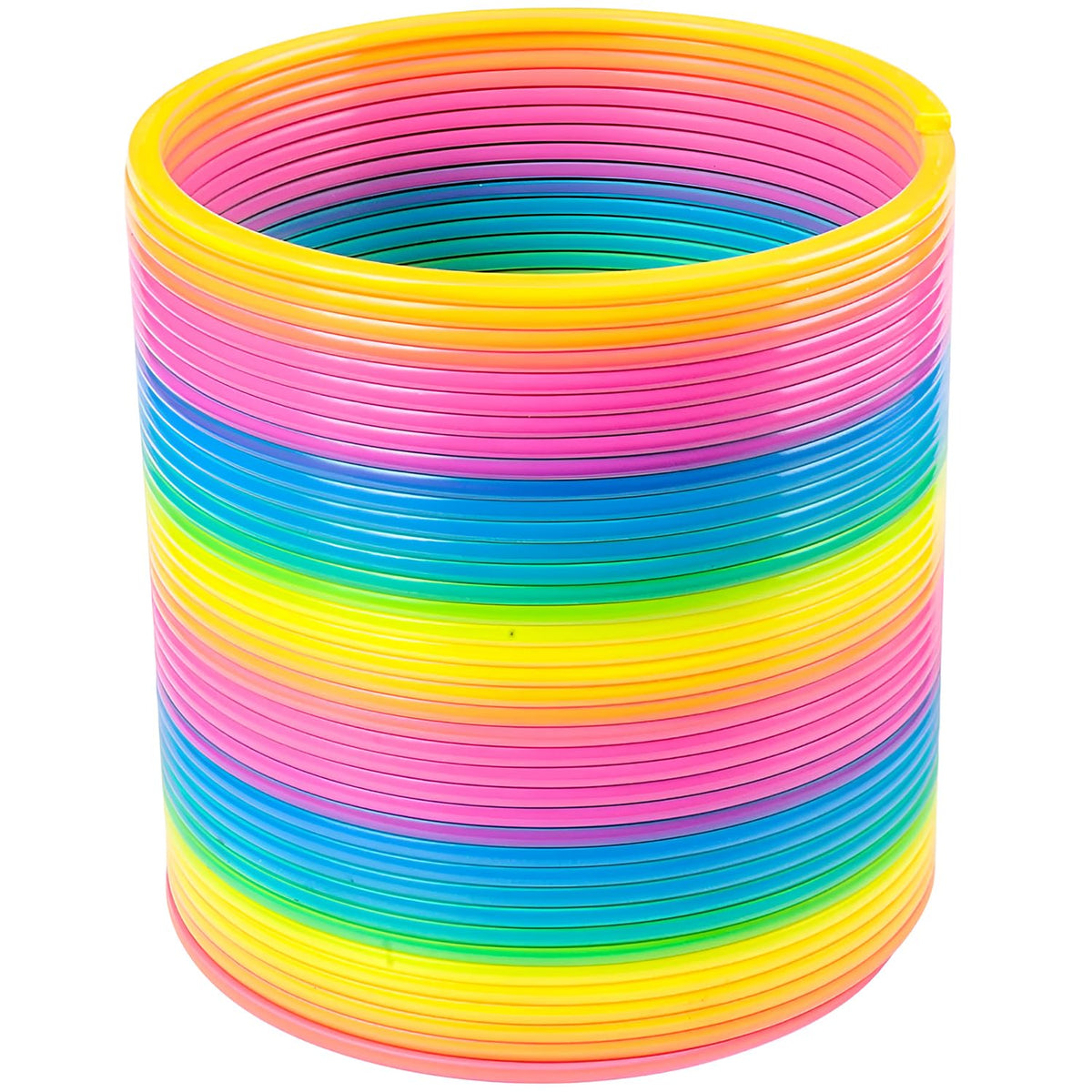 Rhode Island Novelty 7-Inch Rainbow Jumbo Coil Spring – Rainbow Toy for Kids & Office Fun