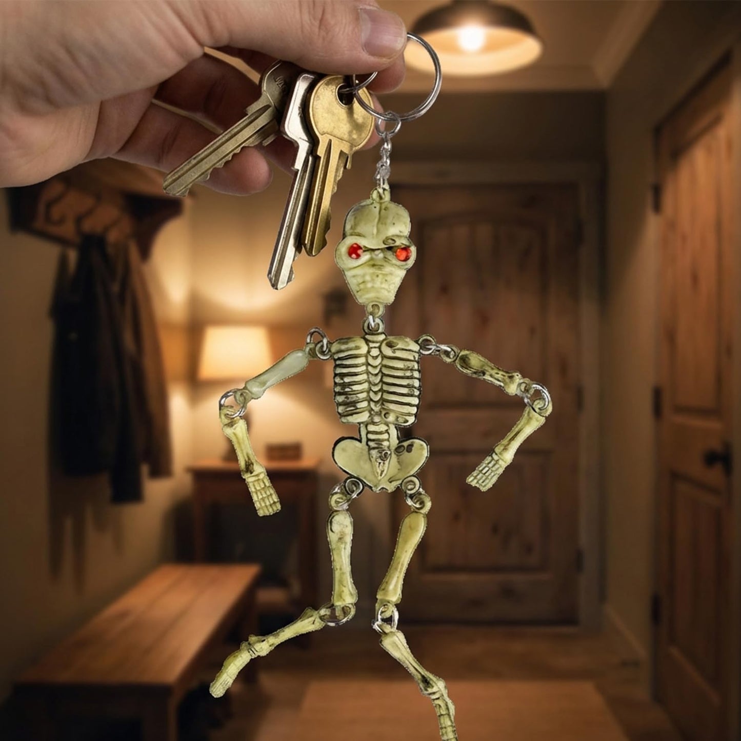 Rhode Island Novelty Skeleton Keychains – Pack of 12