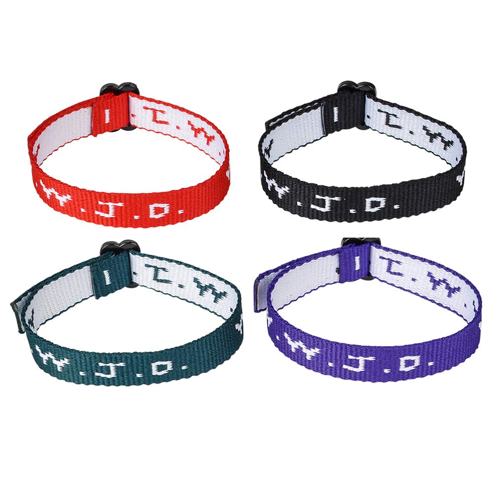 Rhode Island Novelty W.W.J.D. Webbing Bracelets – 12-Pack Adjustable Colorful Wristbands
