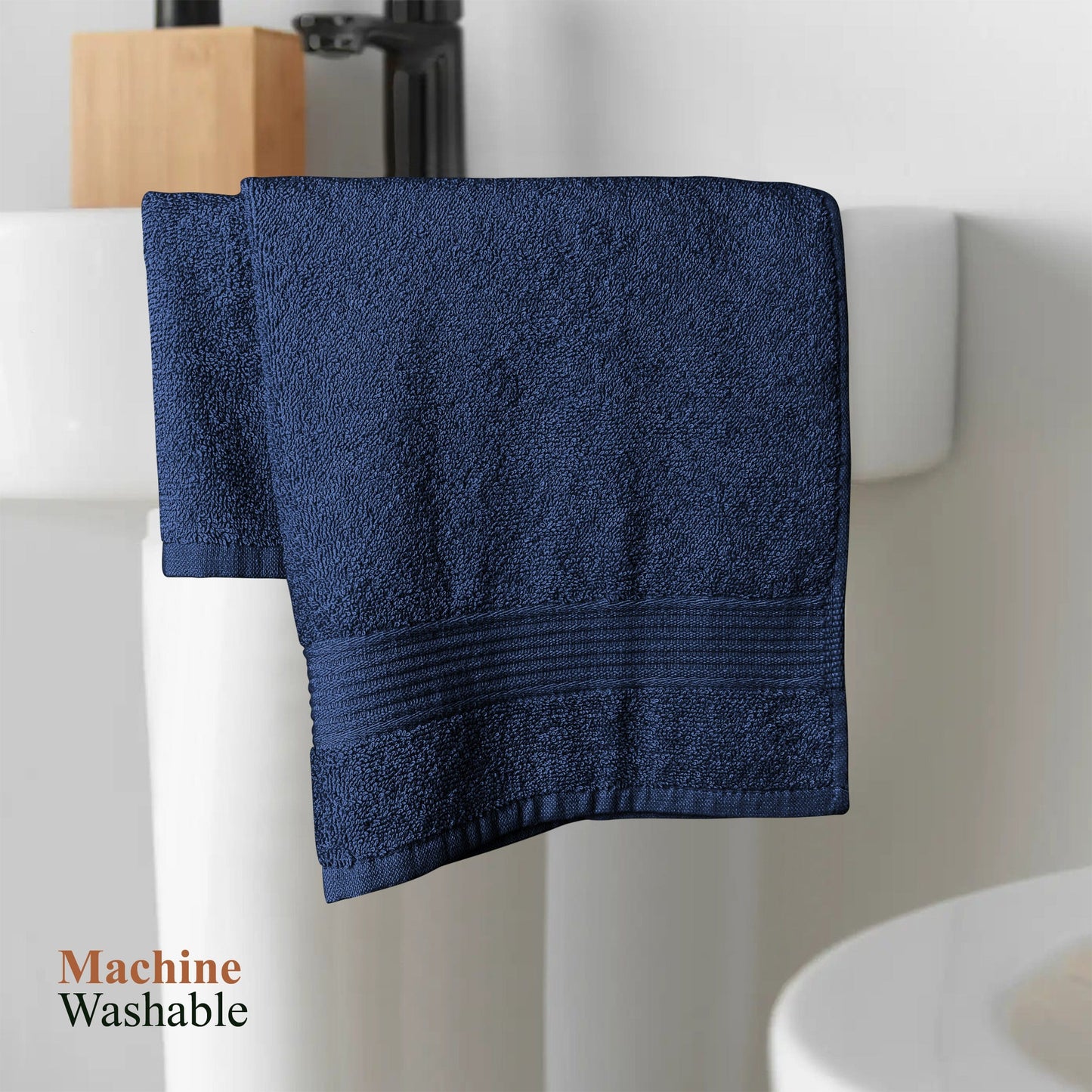 Rhodes Towel Royal Blue 100% Cotton Hotel Quality Soft Super Absorbent Hand Bath Towels, Sheets & Face Cloths by OLIVIA ROCCO