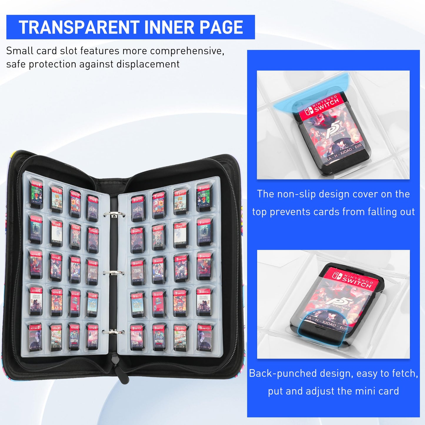RHOTALL 300-Pocket Cards Binder for Zelda Tears of the Kingdom & Amiibo Cards