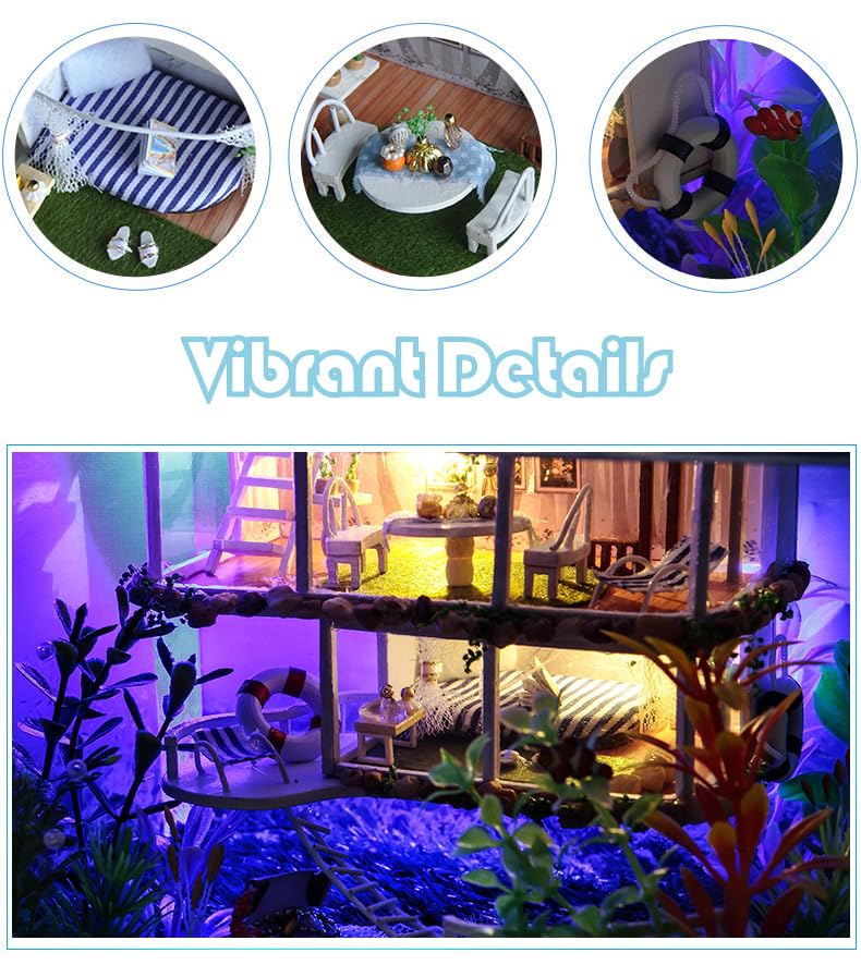 RHZN Miniature House Kit | Dollhouse DIY Kit for Adults – Holidays in Hawaii