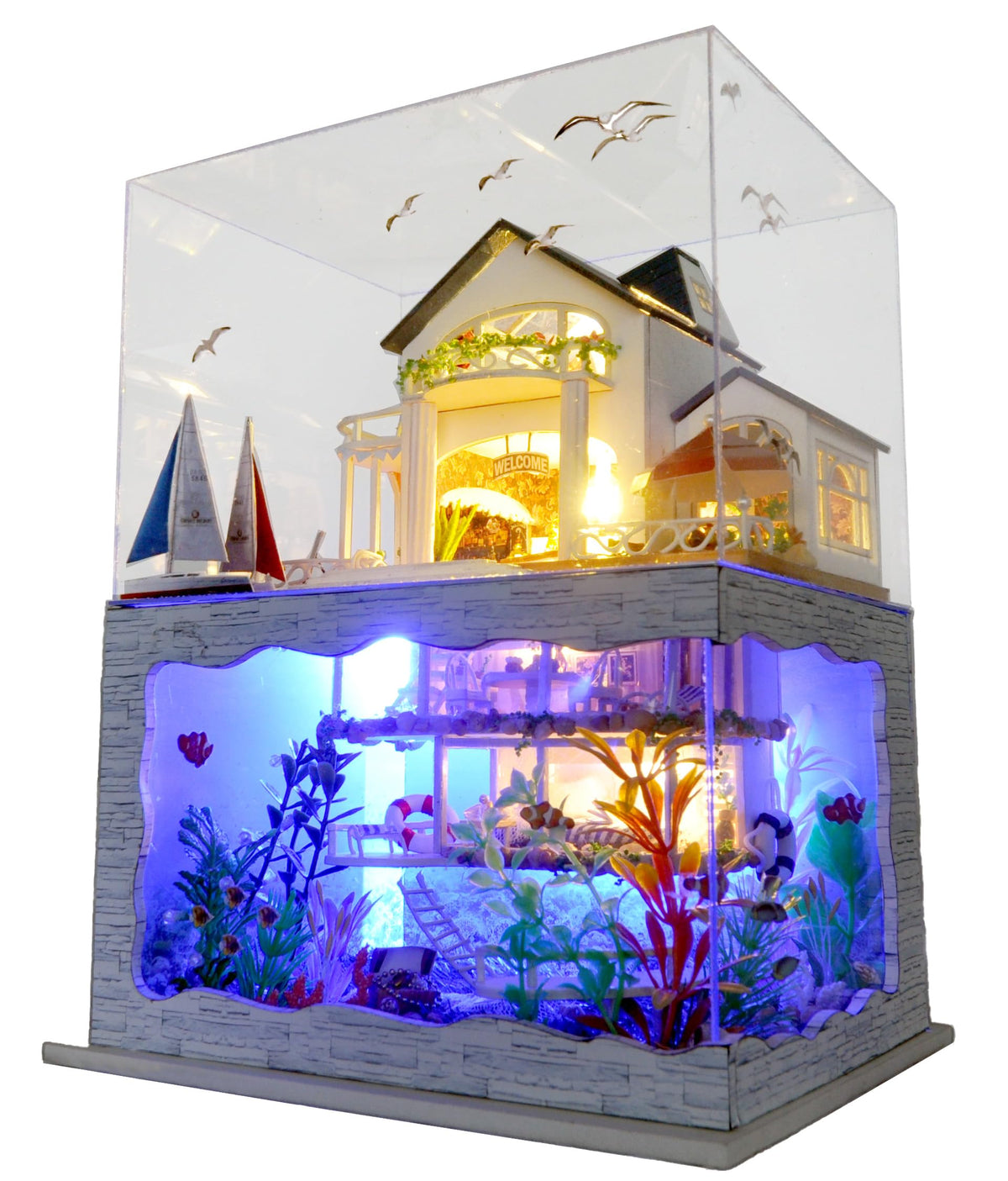 RHZN Miniature House Kit | Dollhouse DIY Kit for Adults – Holidays in Hawaii