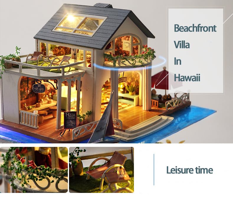 RHZN Miniature House Kit | Dollhouse DIY Kit for Adults – Holidays in Hawaii