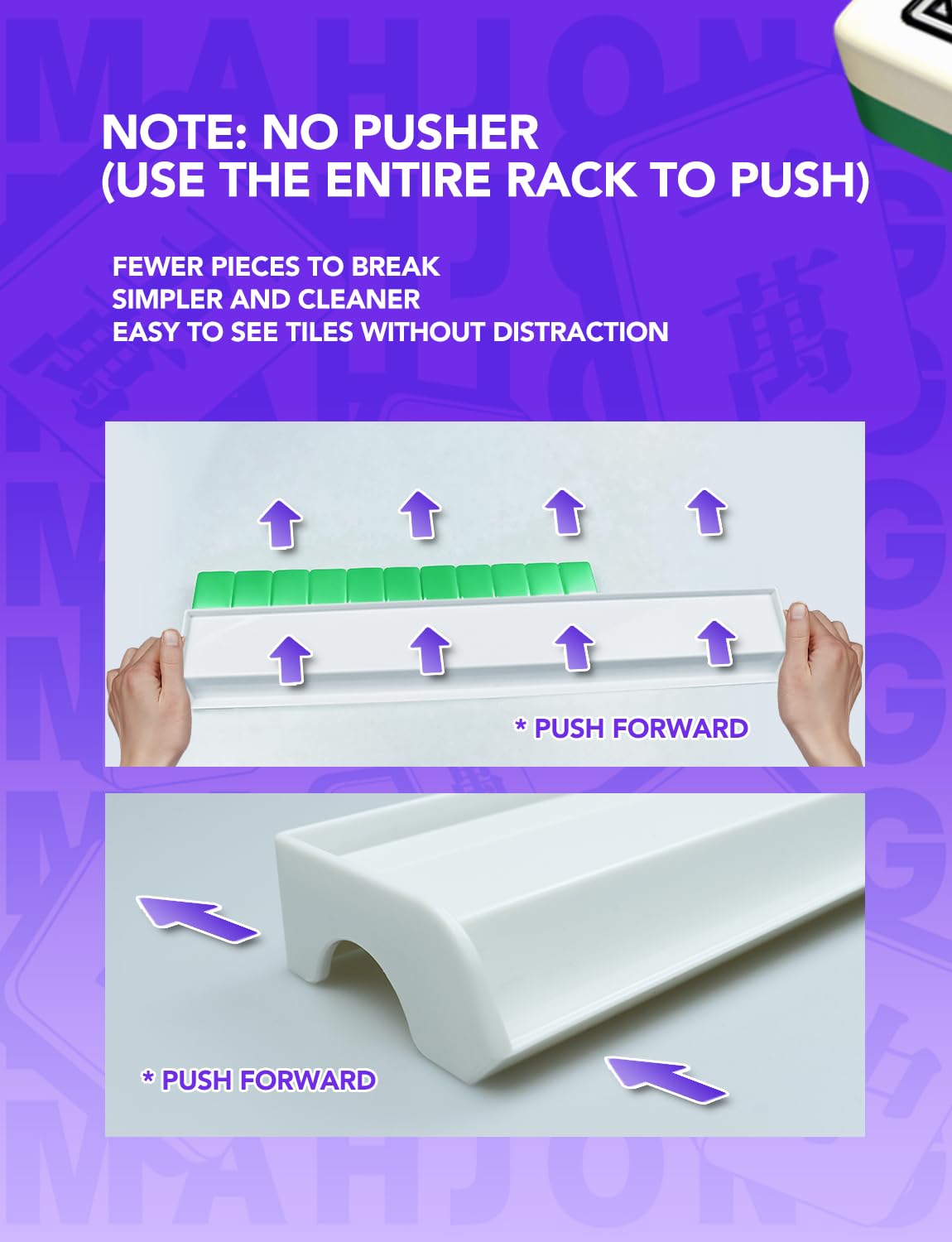 Riamch 4 Pack Mahjong Racks — One-Handed, Durable American Mahjong Tile Racks