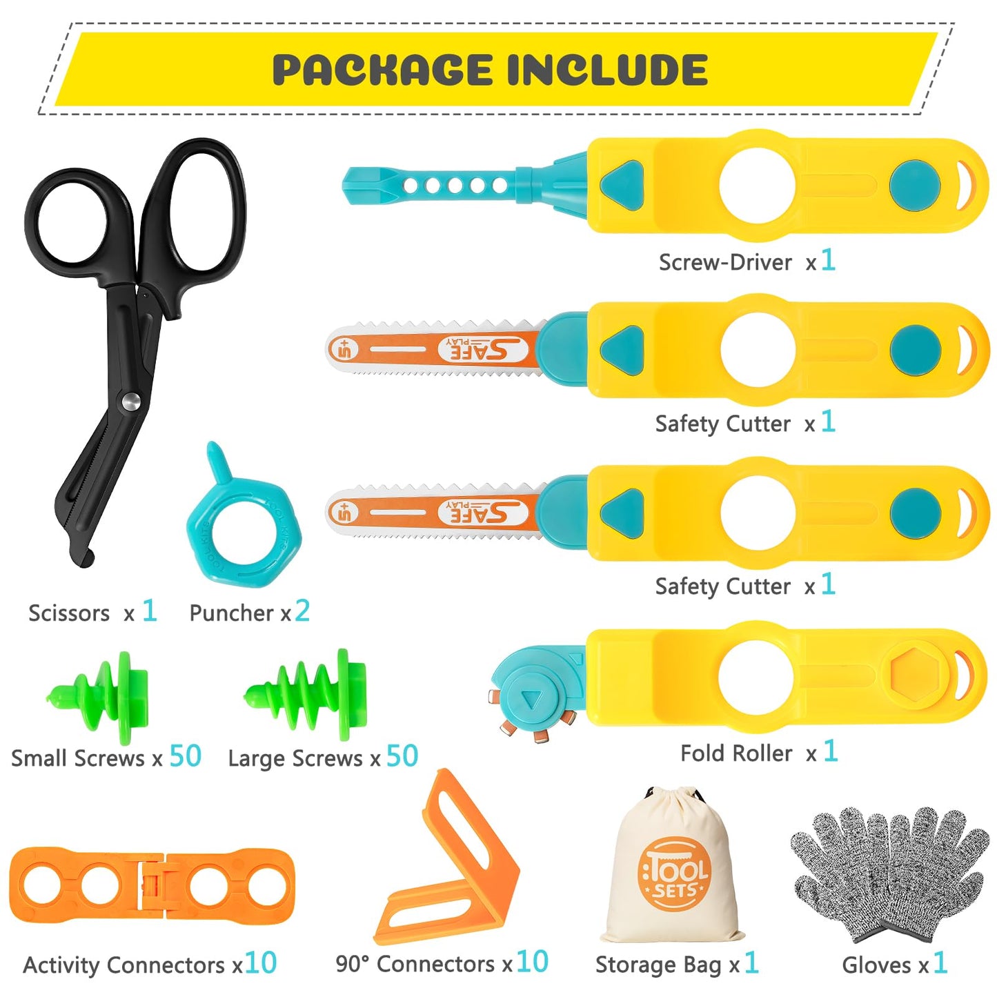 RIANEAN Cardboard Cutter Tools Kit for Kids | STEM Building Toy 5–9+