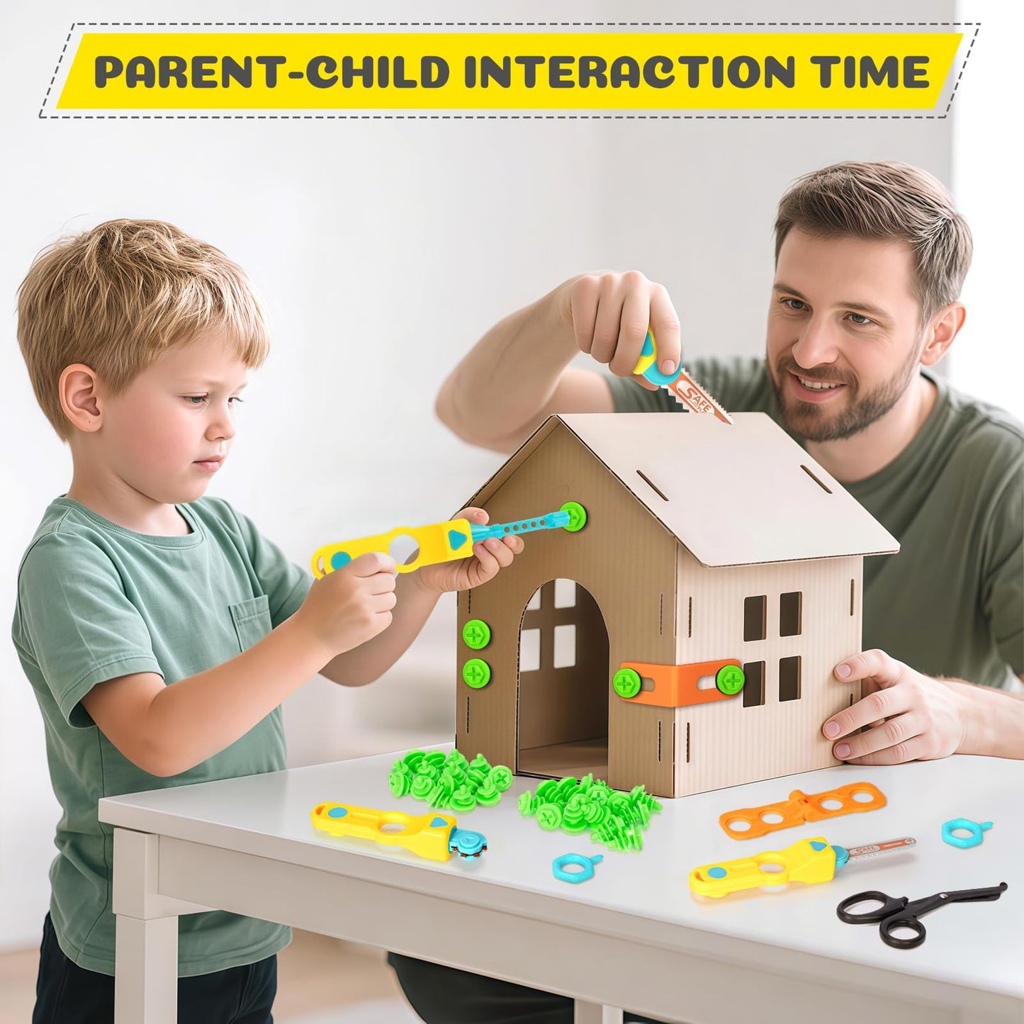 RIANEAN Cardboard Cutter Tools Kit for Kids | STEM Building Toy 5–9+