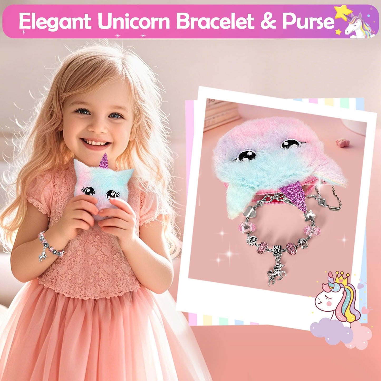 RIANEAN Unicorn Gifts for Girls: Light-Up Plush, Diary & Water Bottle