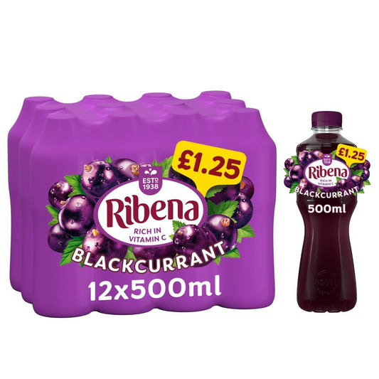 Ribena Blackcurrant 500ml (Case of 12)