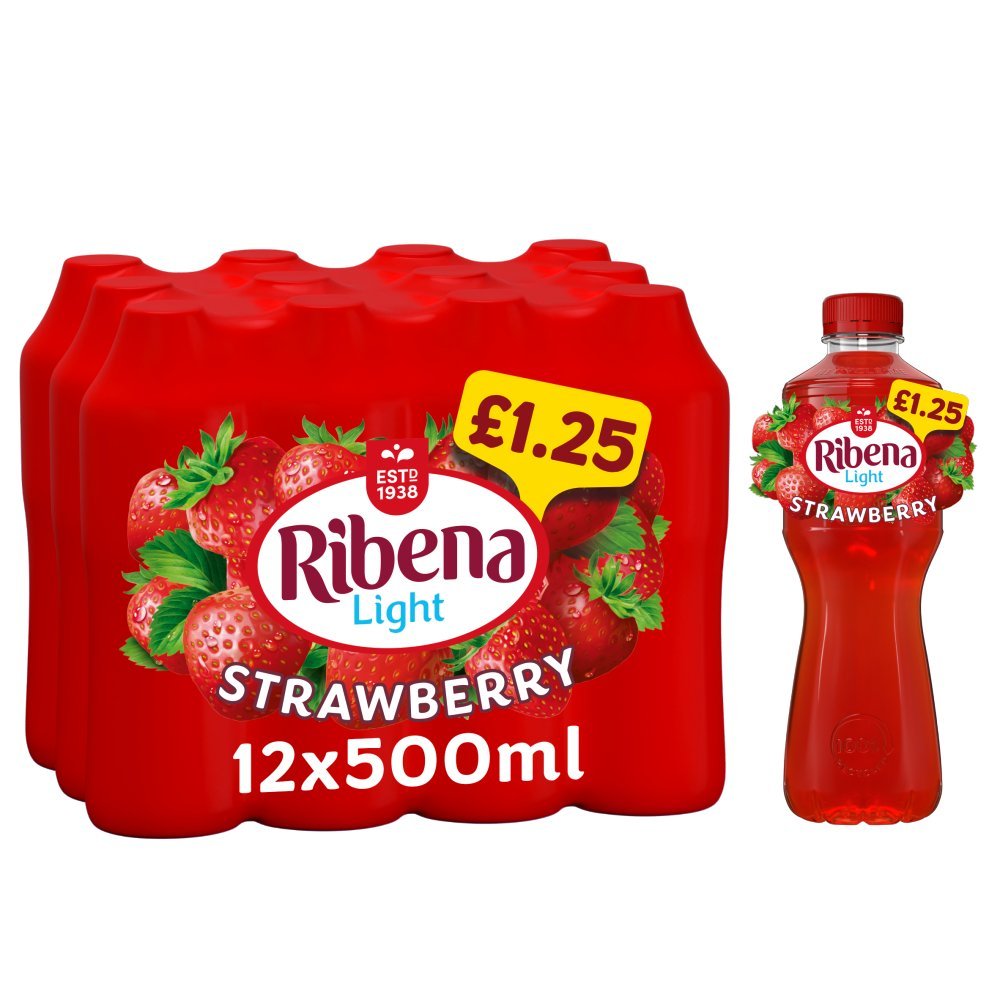 Ribena Strawberry Juice Drink Light (Case of 12)