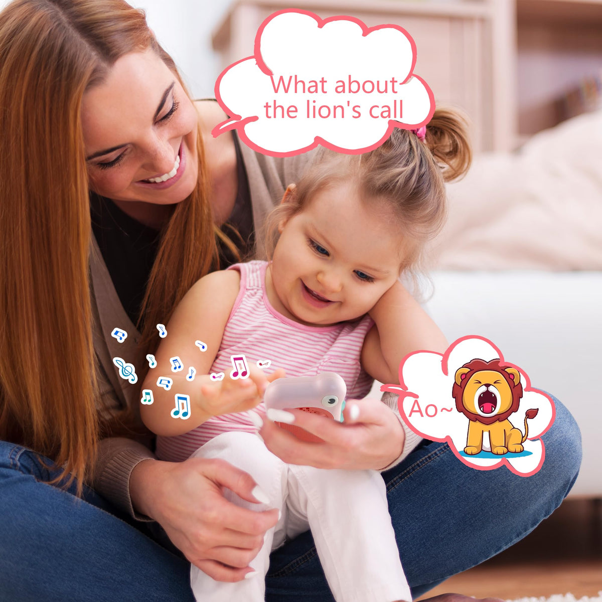 Richgv Dinosaur Baby Phone Toy for Girls 6-12 Months – 80+ Sounds, Color-Changing Lights