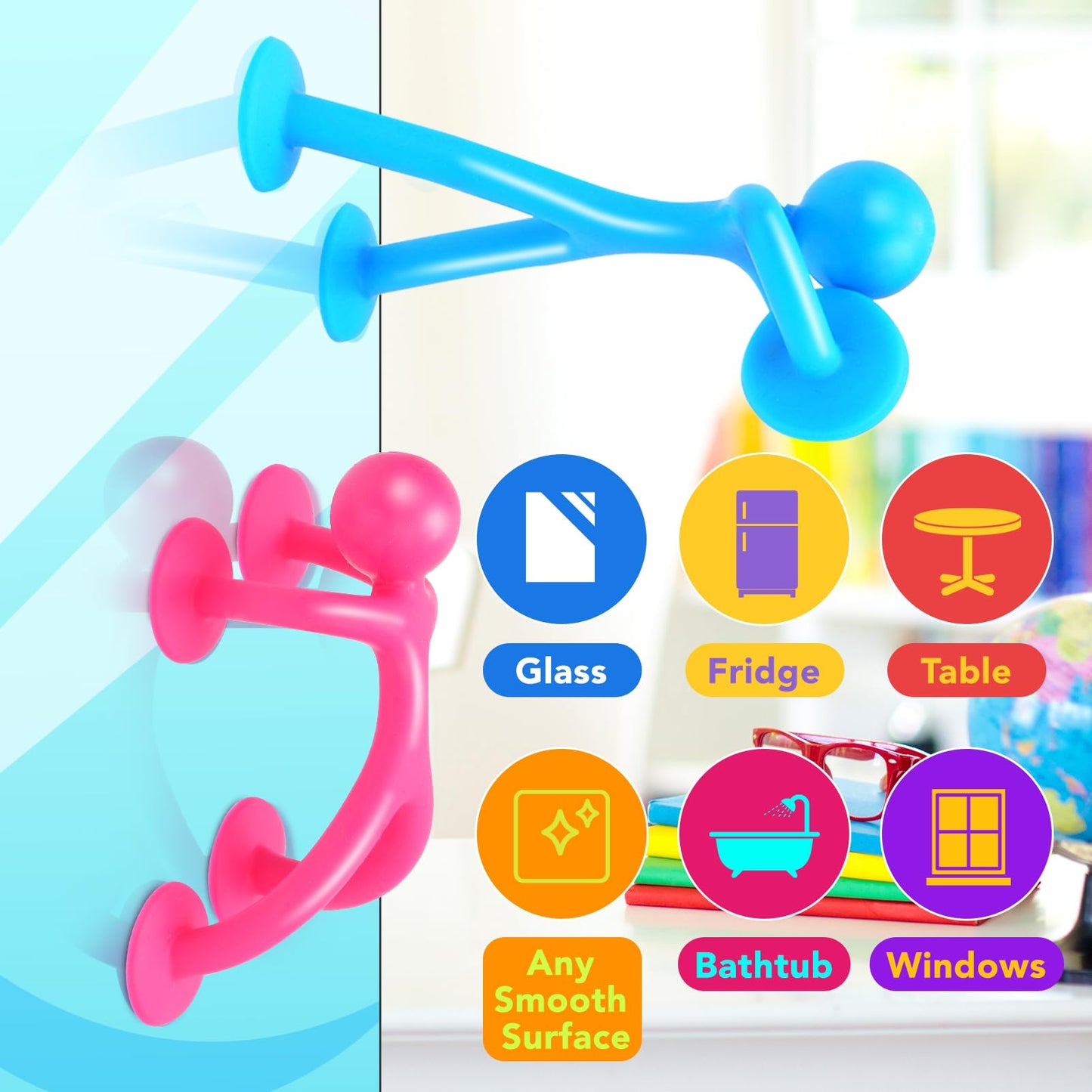 Richtim Suction Cup Fidget Toys – 48 Pack Sensory Building Toys for Kids (Ages 3+)