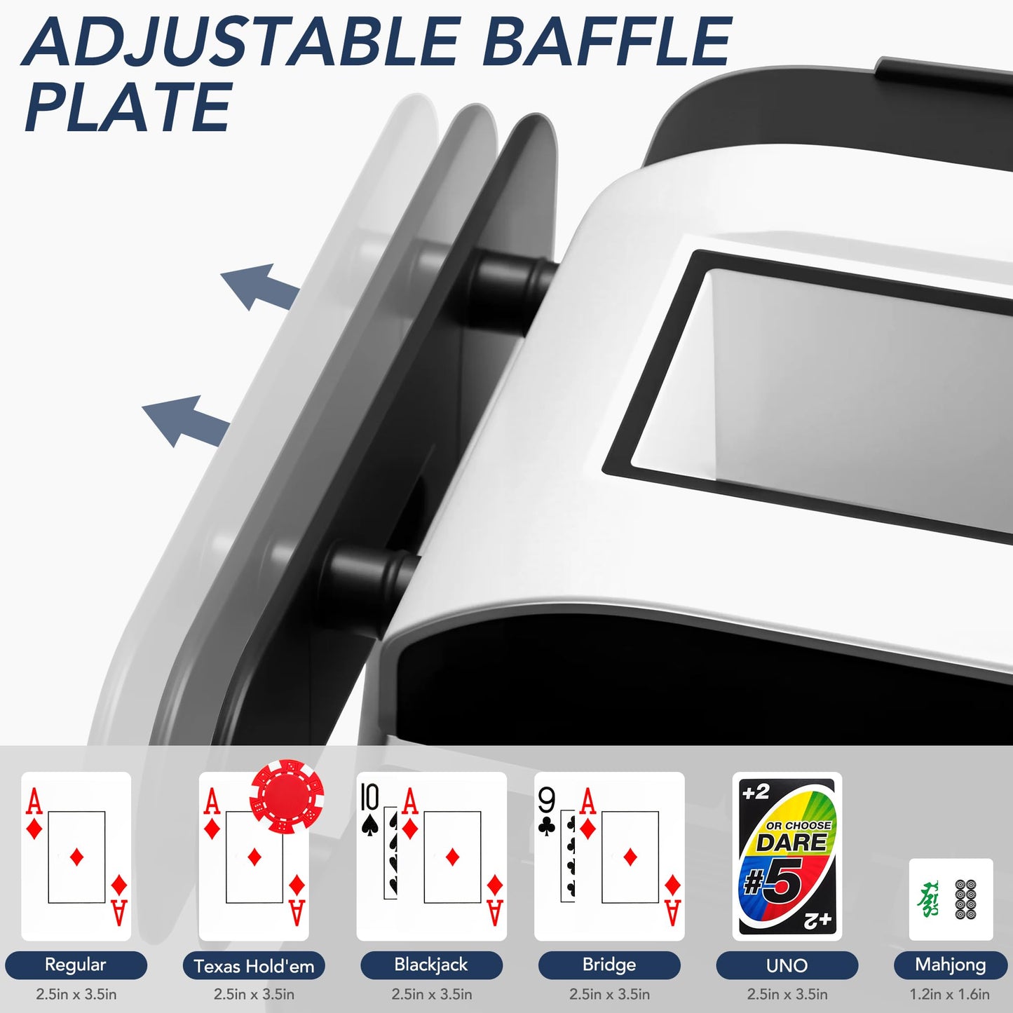 Richwon Automatic Card Shuffler – Rechargeable, Low-Noise Deck Dealer for UNO, Poker & Blackjack
