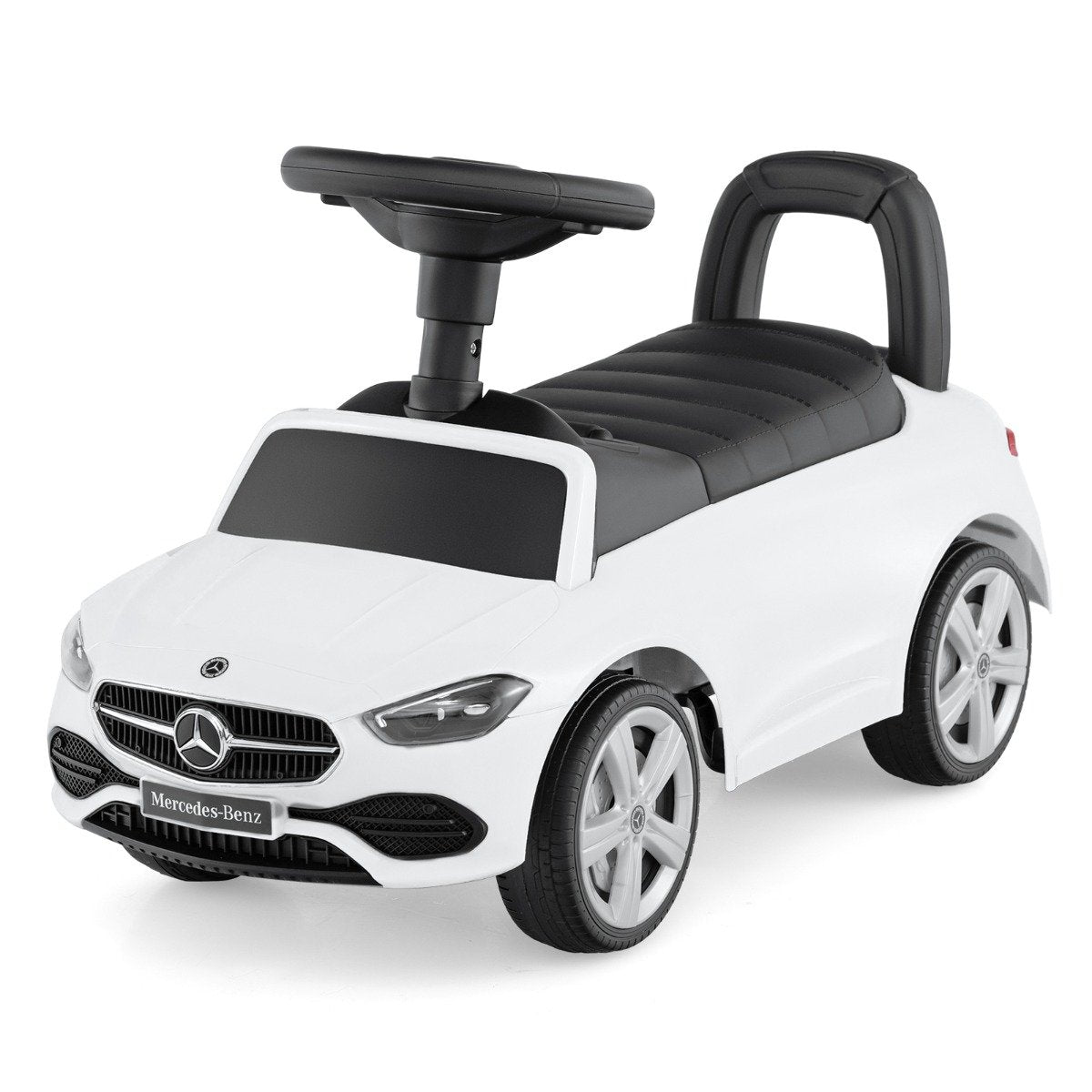 Ride on Sliding Car with Steering Wheel with Horn and Engine Sound-Black