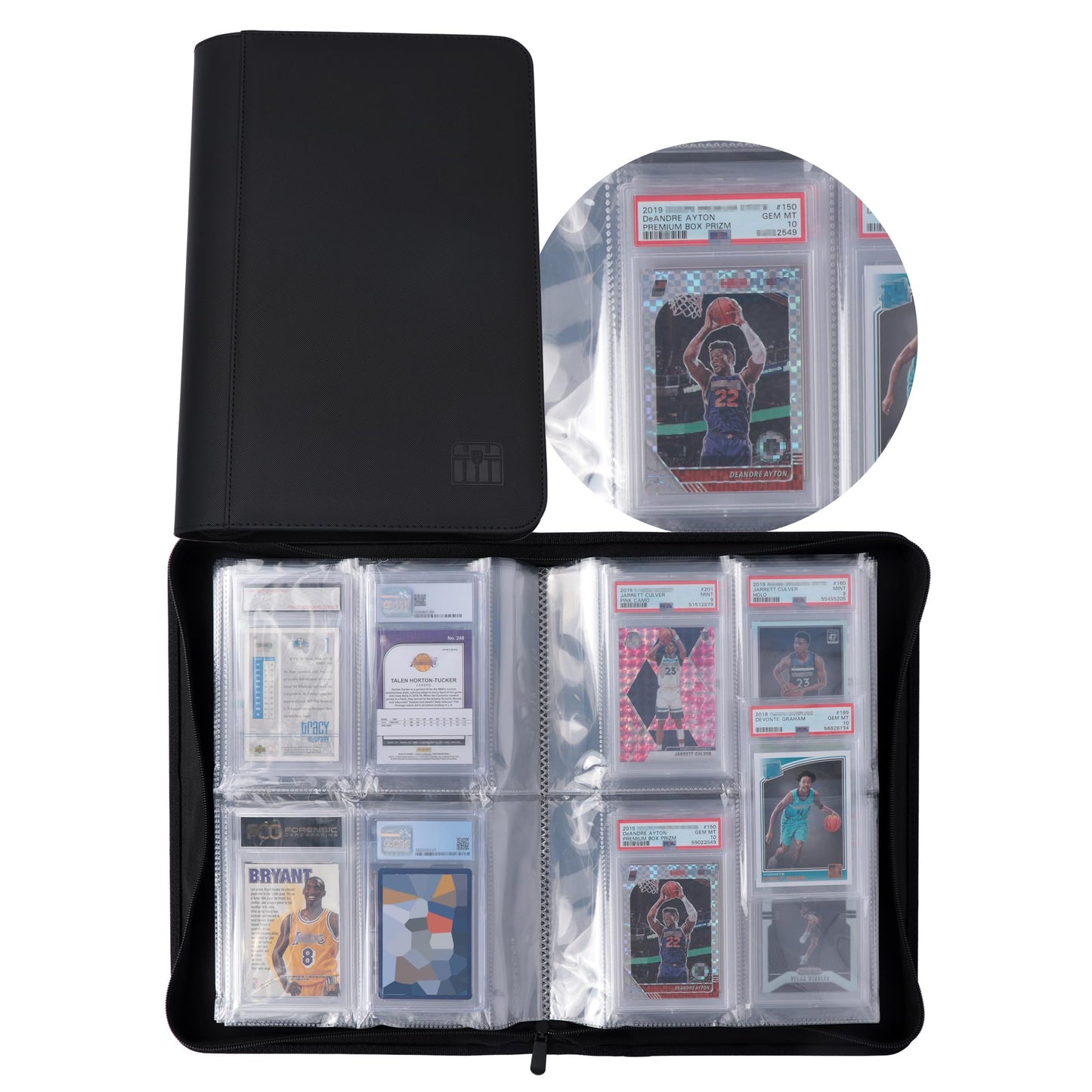 Rieton Graded Card Binder – Holds 40 Slabs, 4-Pocket Pages, Top Loading, 1-Year Warranty